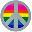 Rainbow Peace Button