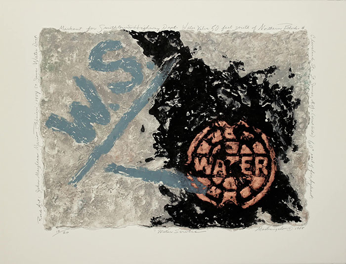 Water Service Collagraph Handmade Paper